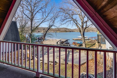 Steps to Shared Dock Lake of the Ozarks A-Frame! House in Lake of the Ozarks