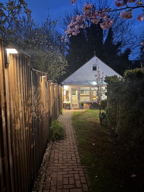 Property building, Night, Garden