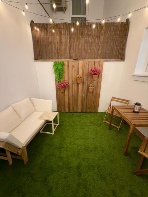 Patio, Living room, Seating area, Inner courtyard view