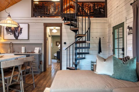 Upscale Designer Log Cabin Cozy Hot Tub Firepit Cabin in Driggs