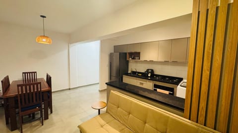 Kitchen or kitchenette, Living room, Dining area, stove