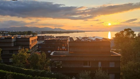Lake view, Mountain view, Sunset