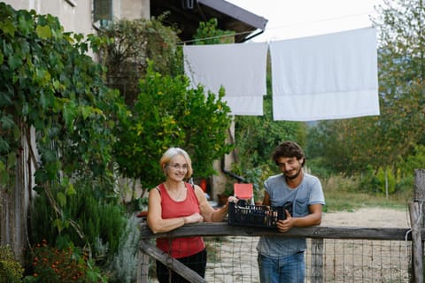Property building, People, Garden view