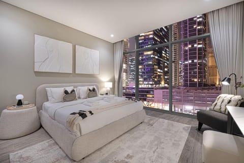 Bed, Bedroom, Sea view