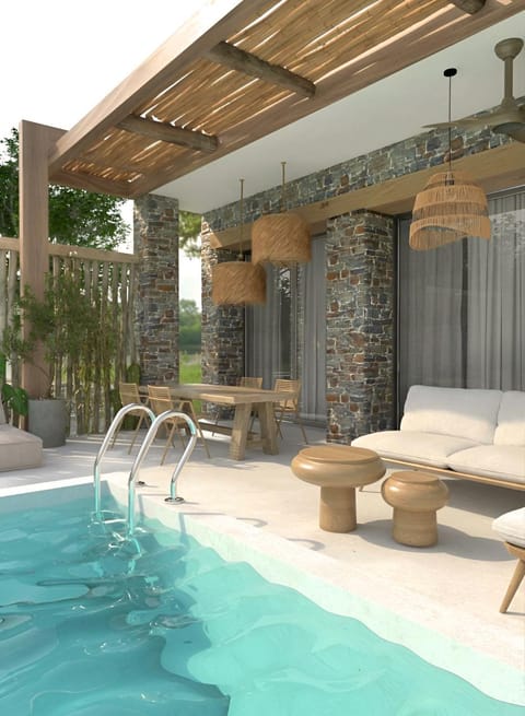 Property building, Patio, Day, Pool view, Swimming pool, sunbed