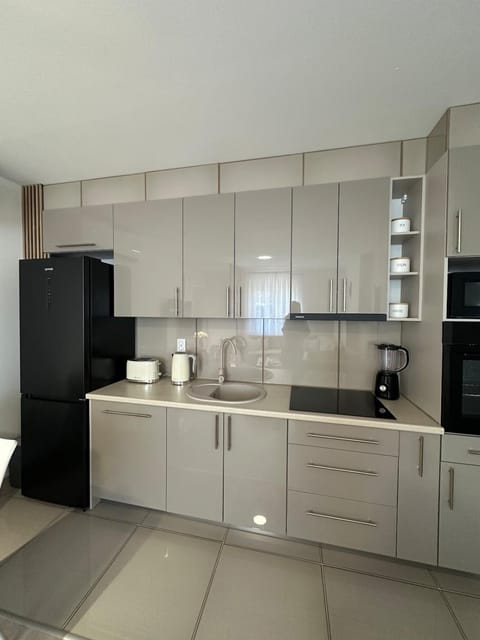 Kitchen or kitchenette, dishwasher, oven, stove