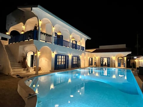Property building, Patio, Night, View (from property/room), Swimming pool, Swimming pool
