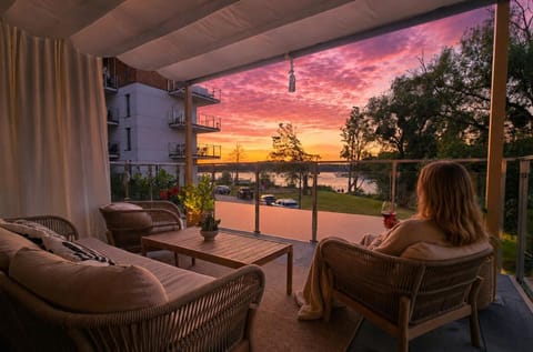 Balcony/Terrace, Lake view, furniture