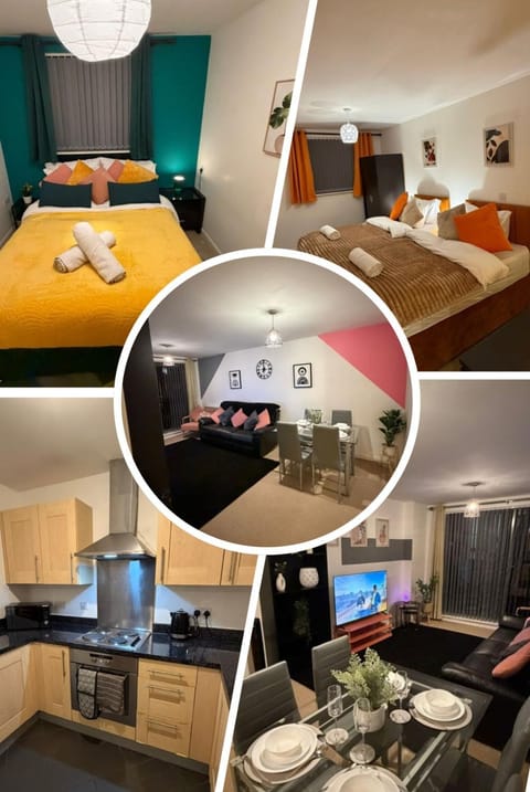 Communal lounge/ TV room, Bed, TV and multimedia, Kitchen or kitchenette, Living room, Photo of the whole room, Seating area, Dining area, Bedroom, oven, stove