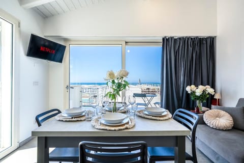 View (from property/room), Living room, Dining area, Sea view