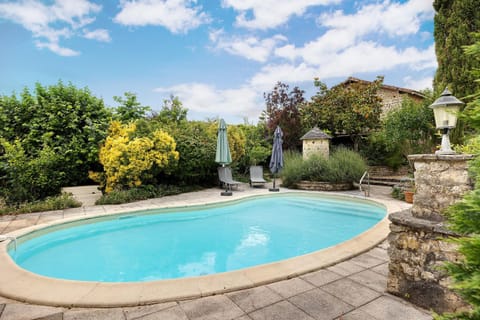 Property building, Living room, Swimming pool