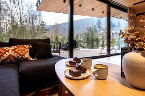 Balcony/Terrace, Living room, Mountain view