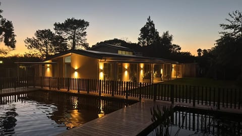 Natural landscape, Pool view, Swimming pool, Sunset
