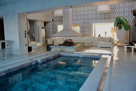 Living room, Pool view, Swimming pool