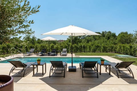 Atemberaubende Villa mit Privatpool, Sauna, Billard, Kicker, Heimtrainer, BBQ House in Poreč