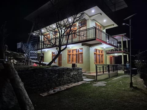 Property building, Patio, Night