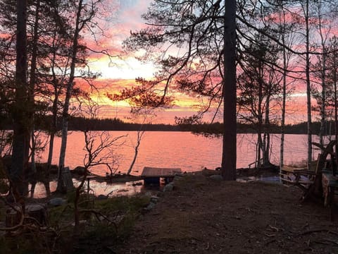 Natural landscape, Lake view, Sunset
