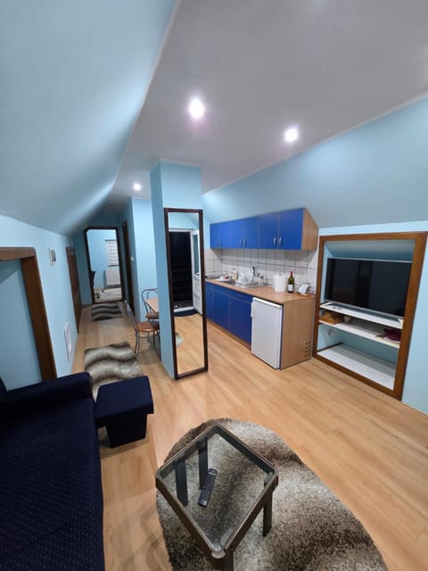 TV and multimedia, Kitchen or kitchenette, Living room, Photo of the whole room, Seating area, Dining area, minibar, stove