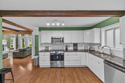 Kitchen or kitchenette, dishwasher, oven, stove, toaster