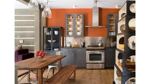 Day, Kitchen or kitchenette, Dining area, furniture, oven, stove, kitchen