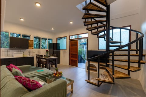Kitchen or kitchenette, Living room, Seating area