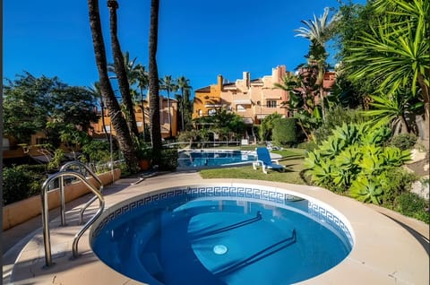 Property building, Living room, Swimming pool