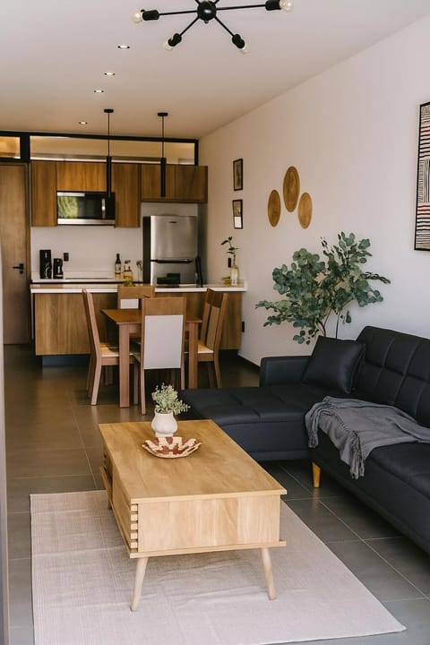 Kitchen or kitchenette, Living room, Dining area