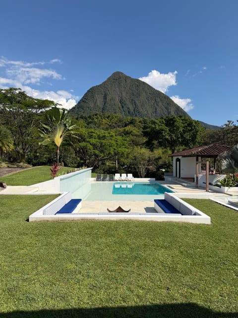 Spring, Natural landscape, Mountain view, Pool view, Swimming pool