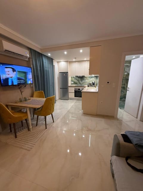 Living room, kitchen