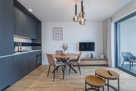 Kitchen or kitchenette, Living room, Dining area