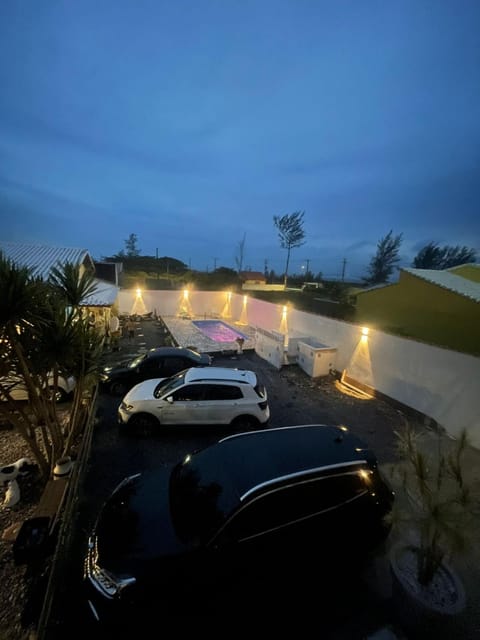 Night, Swimming pool, Parking
