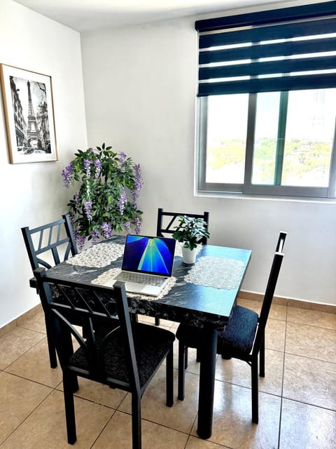 Dining area, air conditioner