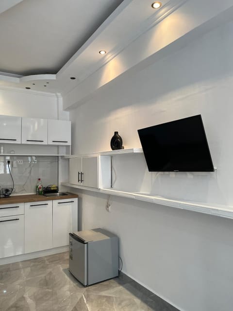 Kitchen or kitchenette, minibar, oven