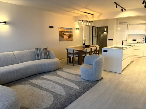 Kitchen or kitchenette, Living room, Dining area, stove