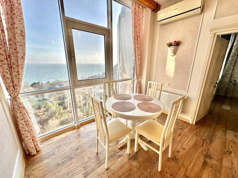 View (from property/room), Seating area, Dining area, Sea view