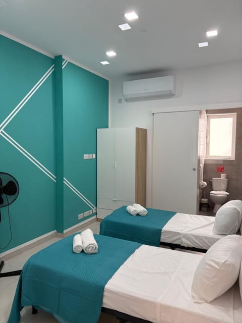 Bed, Bathroom, Bedroom, towels, air conditioner