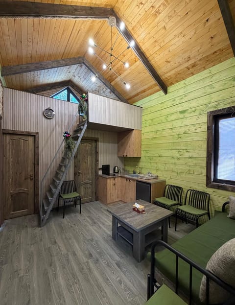 Kitchen or kitchenette, Living room, Seating area