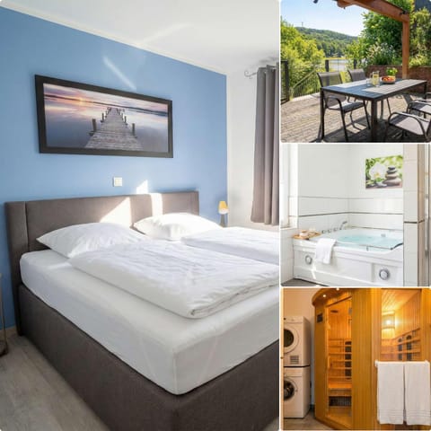 Bed, Sauna, Dining area, Bedroom