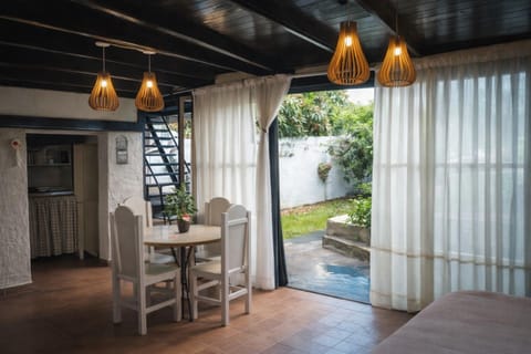 Living room, Dining area, Pool view