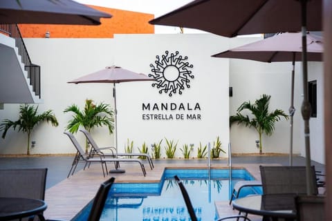 Property logo or sign, Pool view, Swimming pool, sunbed
