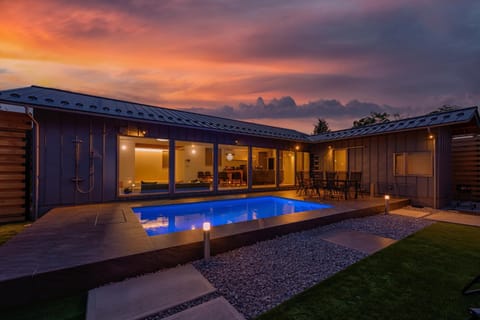 Pool view, Sunset
