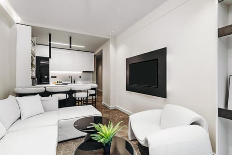 TV and multimedia, Kitchen or kitchenette, Living room, Seating area, Dining area