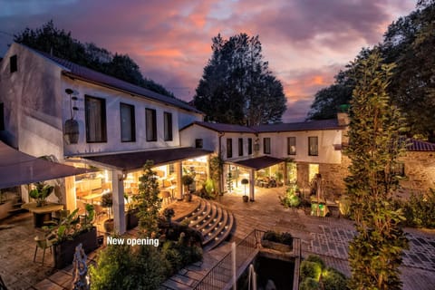 Property building, Patio, Night, Garden