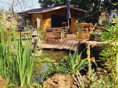 Property building, Garden, sunbed
