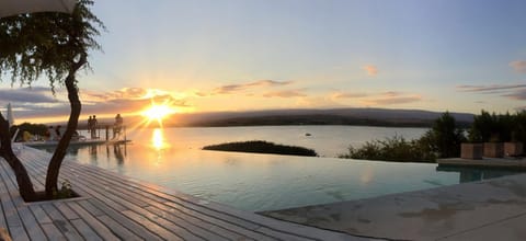 Lake view, Pool view, Sunset