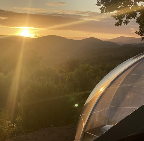 Natural landscape, Mountain view, Sunset