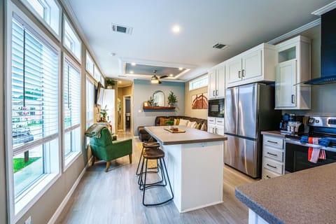 Living room, kitchen