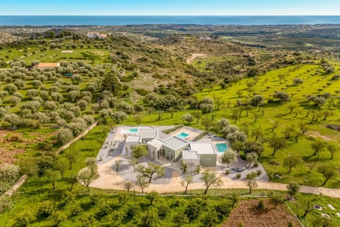 Property building, Nearby landmark, Spring, Day, Natural landscape, Bird's eye view, Mountain view, Pool view, Swimming pool