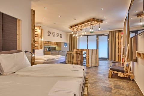 Bed, Living room, Photo of the whole room