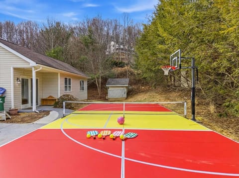 Sleeps 20 Sport Court Game Room Grill Spa House in Swannanoa
